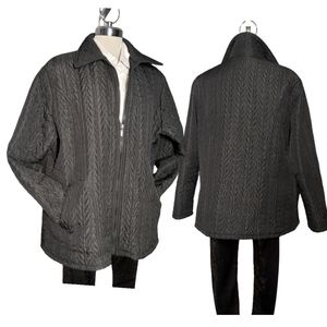 CASA DONNA Black Quilted Jacket Size XL